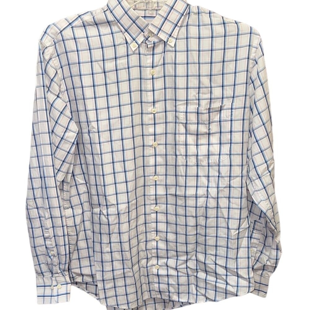 Peter Millar Crown Soft Long Sleeve Button Down Dress Shirt LG Great Condition